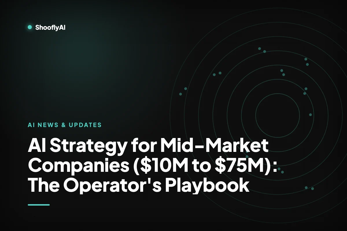 AI Strategy for Mid-Market Companies ($10M to $75M): The Operator's Playbook — ShooflyAI